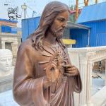 Bronze Christ Jesus Statues Marble Metal Brass Christian Religious Life Size