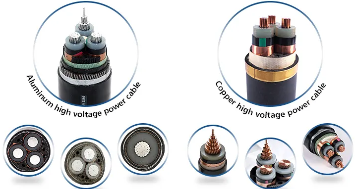 Copper Conductor XLPE Insulated PVC PE Sheath Armoured Power Cable for Medium Voltage