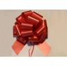 Buy cheap Bright Red Poly Pom Pom Bow with Solid ribbon for wedding decoration and celebration from wholesalers