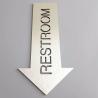 Buy cheap Restaurant Custom Reflective Sign Metal Restroom With Arrow Way Finding from wholesalers