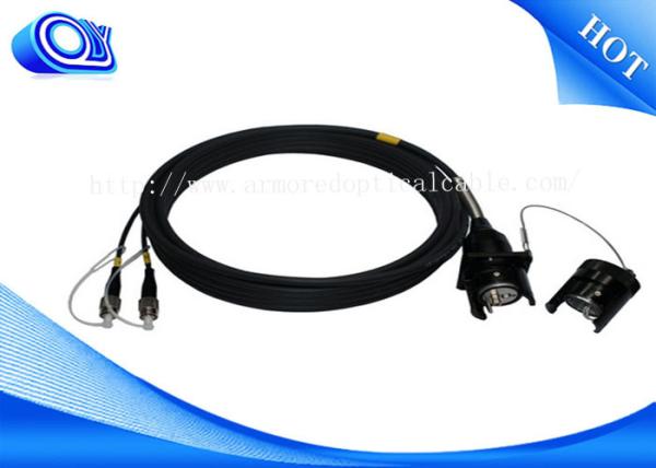 Buy cheap 2 Core FC Connector Tactical Fiber Optic Cable OFNR Flame / Outdoor Fiber Optic Cable from wholesalers