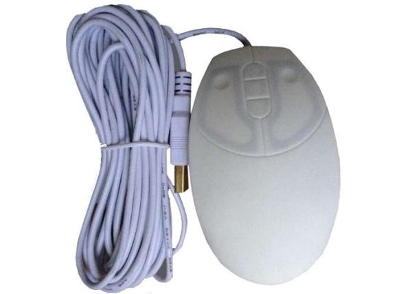 Buy cheap 5m Petite Medical Usb Cord Mouse , Anti Bacterial White Pc Mouse Dishwash Safe from wholesalers