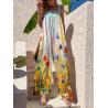 Buy cheap Low Moq Clothing Manufacturer Women'S Casual Loose Jumpsuits Printed Strap Wide Leg Pants With Pockets from wholesalers