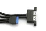 Internal USB Motherboard Connection 2 Port USB 3.0 Female to 20 Pin Baffle Cable
