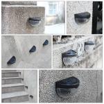 Solar Fence Light Semi-circle Outdoor Wall Light White Decorative Lighting
