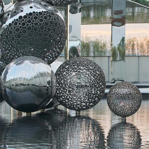 Buy cheap Hollow Silver Stainless Steel Ball Sculpture Decorative For Fountains from wholesalers
