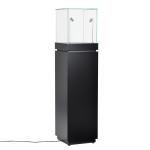 16" Jewelry Pedestal Display Case Pedestal Display Cabinet Locking Drawer LED