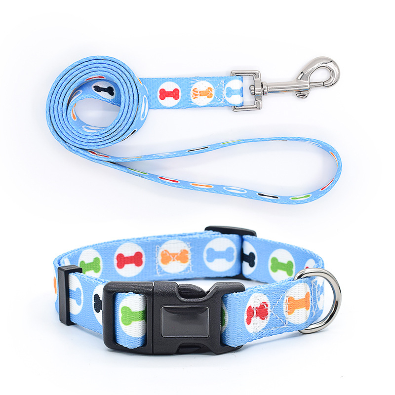 Customizable Adjustable Tactical Dog Collar and Leash Set Heavy Duty Canines