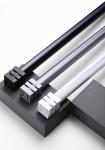 Thickened mute aluminum alloy bracket side perforated curtain track single pole