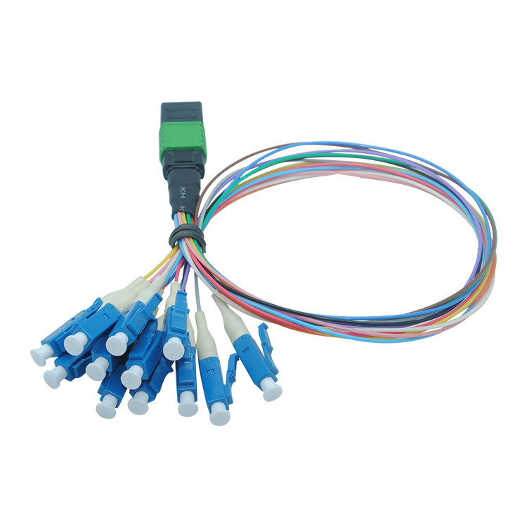 MPO MPO To LC Patch Cord Cable 12 Core 0.9mm Singlemode