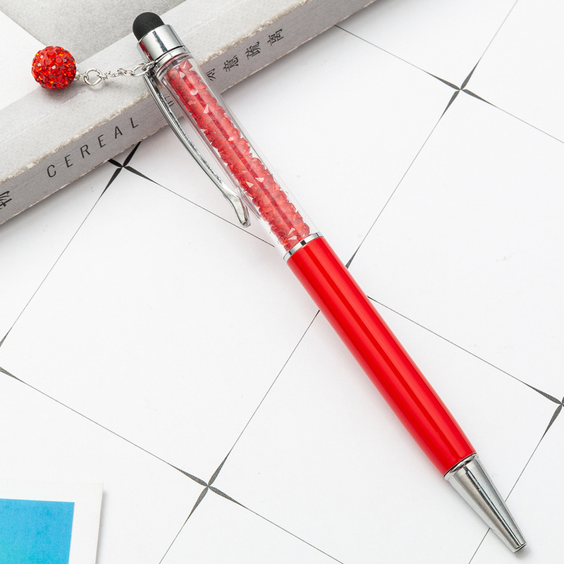 Cute Crystal Pen Diamond Ballpoint Pens Stationery Ballpen 2 In 1 Crystal Stylus Pen