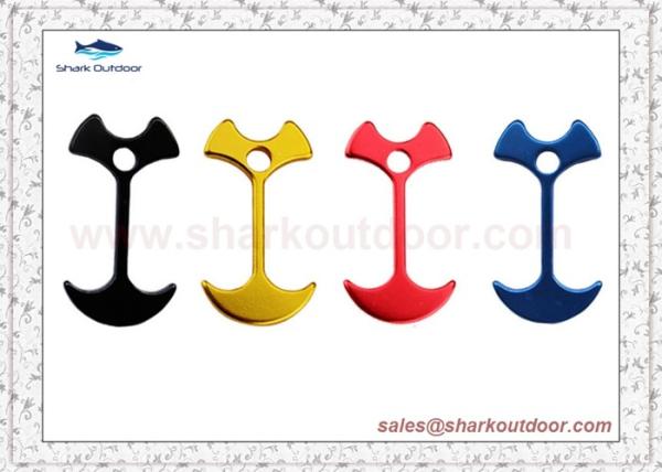 Buy cheap Outdoor Aluminum Alloy Camping Tent Rope Adjuster Fish Bone Nails Tent Wind Rope Anchor Hook Tensioner Cord from wholesalers