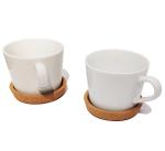 Eco Cork Cup Holder Coasters With Rim Bottom Coffee Cup Heat Insulated