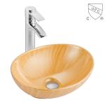 Oval Shaped Heat Resistance Table Top Wash Basin Price Easy To Clean And