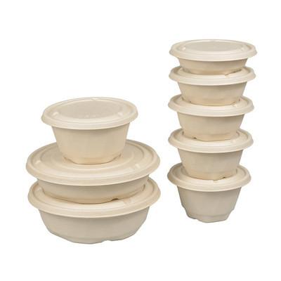 Buy cheap 160*51mm 650ml Biodegradable Takeaway Boxes Matt Lamination from wholesalers