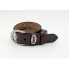 Buy cheap Metal Logo Womens Genuine Leather Belt Leather Loop 95 - 125cm Length from wholesalers