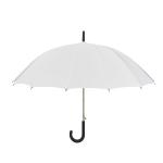 27 Inch 16K White Windproof Hook Handle Umbrella