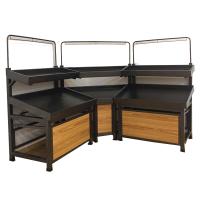 Buy cheap Wooden Metallic Vegetable Fruit Display Powder Coating product