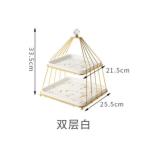 3 Tier 31.5cm Height Steel Fruit Basket Powder Coated Eco Friendly