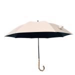 260g Bamboo Handle Stick Umbrella With Black UV Coating And Fiberglass Shafts