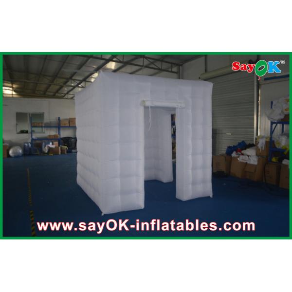 Inflatable Photo Studio White Square Inflatable Photo Booth Large Versatile With Two Doors