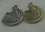 Double sides 3D Bali Sports Die Cast Medals , Antique Brass And Antique Silver