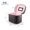 Buy cheap Large Zipper Leather Cosmetic Mirror PU Makeup Bag from wholesalers