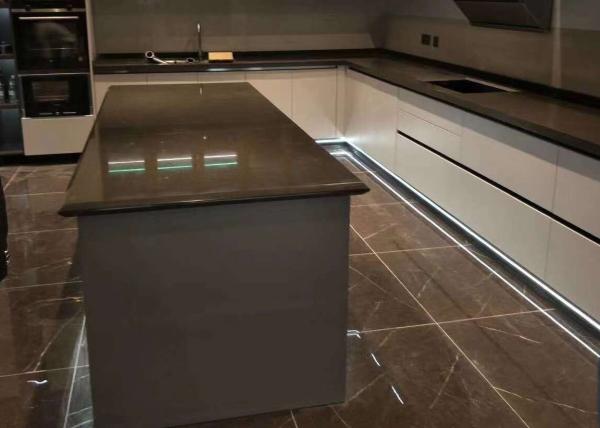 Buy cheap Durable Decorative Floor Tile Brown Quartz Countertops 93% Nature Quartz from wholesalers