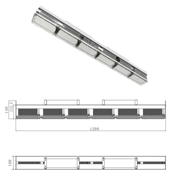 Buy cheap 600W Full Spectrum LED Grow Light Bar Aluminum Lamp Body Low Heat from wholesalers