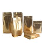 125g 250g 500g 1kg Aluminum Foil Flat Bottom Coffee Bean Bags With Valve