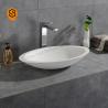 Buy cheap CE Solid Surface Wash Basin Matte White Above Counter Basin from wholesalers