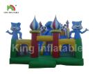 0.55mm PVC Plato Tarpaulin Blue Inflatable Amusement Park / Kids Outdoor