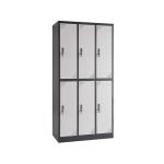 Six door Metal Clothes Cabinet Locker Steel Wardrobe Lockers