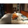 Buy cheap 2017 New design of Leather Upholstered headboard Bed by Walnut wood frame for Young Apartment bedroom furniture use from wholesalers