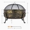 Buy cheap 31 Inch Outdoor Brazier Charcoal Burning Fire Pit For Patio Backyard Camping from wholesalers