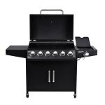 Large 70000btu Barbeque Charcoal Grill Outdoors Kitchen Metal 6 Burners Gas BBQ
