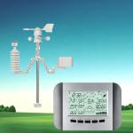 Solar Weather Station Rain Gauge Wind Speed Direction Temperature And Humidity