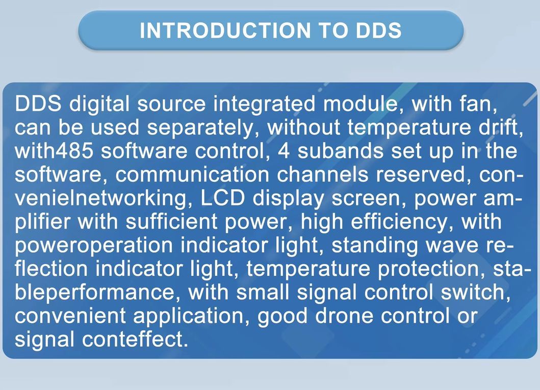 Dds 700-820MHz 50W High Power Integrated Module 200-6GHz Customizable Broadband Amplifier Alarmswitch Over-Temperature Anti Fpv