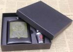 Kitchen Household Items Leather Patch 8oz Hip Flask Wine Set Russian Style