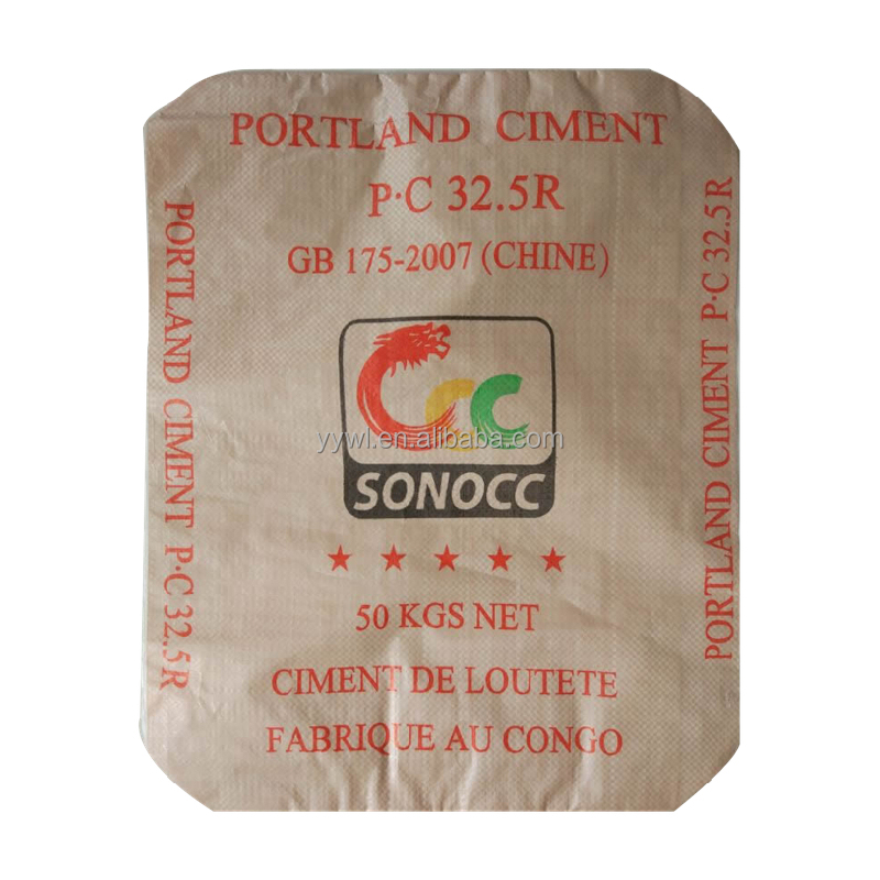 25 KG 40 KG 50 KG PP Woven Bag Empty PP Cement Bag Block Bottom With Valve