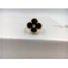 Buy cheap Round Diamond / Onyx 18K Gold Ring Vintage Alhambra For Wedding / Engagement from wholesalers