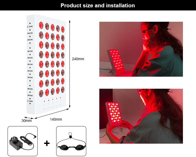 BXA200 Handheld Red Light Therapy Devices With 660nm 850nm LEDs Timing Function