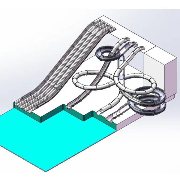 Buy cheap Easy Installation Commercial Water Slide For Aqua Park Multiple People Capacity from wholesalers