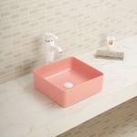 Square Table Top Wash Basin Material Fully Porcelain Farmhouse Bathroom Vessel