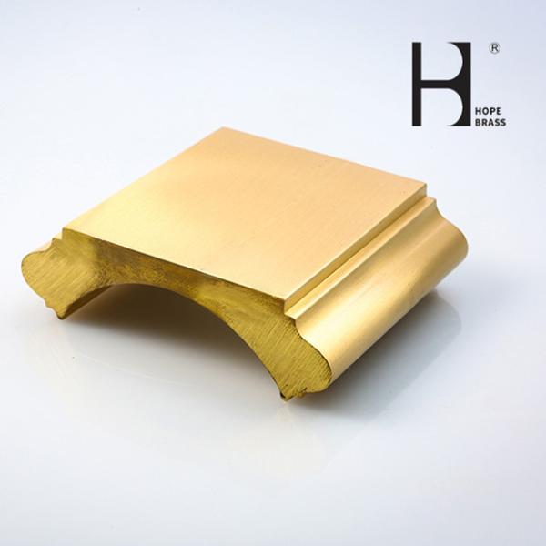 Buy cheap OEM Golden Copper Alloy Handrail , 6m Length Architectural Bronze Handrail from wholesalers