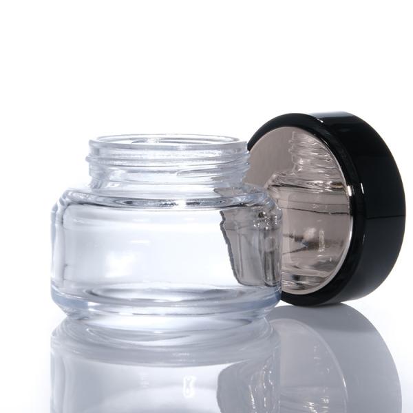 Buy cheap Custom 30g 50g Frosted Glass Cosmetic Jars Facial Cream Jar Containers And Packaging from wholesalers