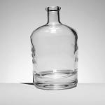 Super Flint Fancy Rum Bottle Aluminium Wooden Cork Square Glass Decanter