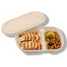 Buy cheap Food Safe 850ml Pulp Lunch Box Compostable Take Out Containers In Restaurante from wholesalers