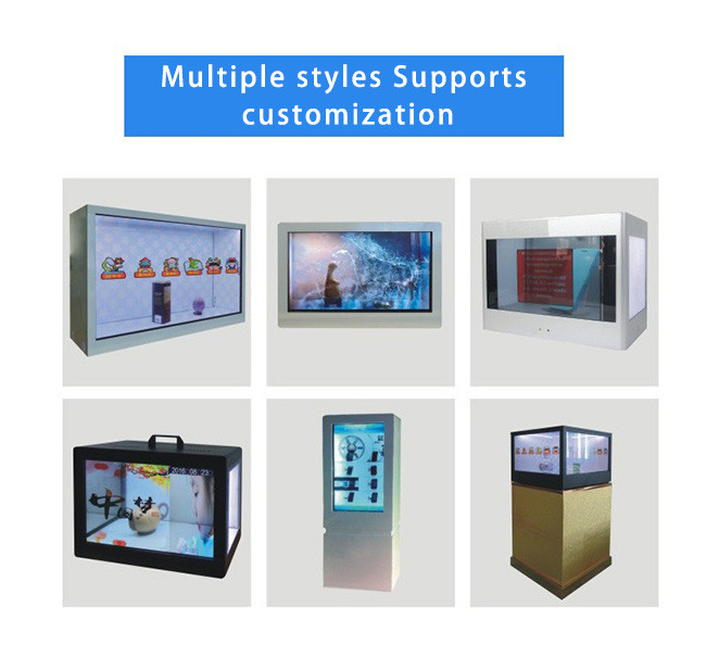 32" 43" 49" 55" 65" Transparent LCD Display Box High Resolution Touchscreen