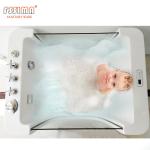 33.46" Glass Baby Spa Bathtub Small Green White Pink Blue Whirlpool